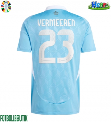 Belgien Arthur Vermeeren #23 Bortatröja EM 2024 Kortärmad